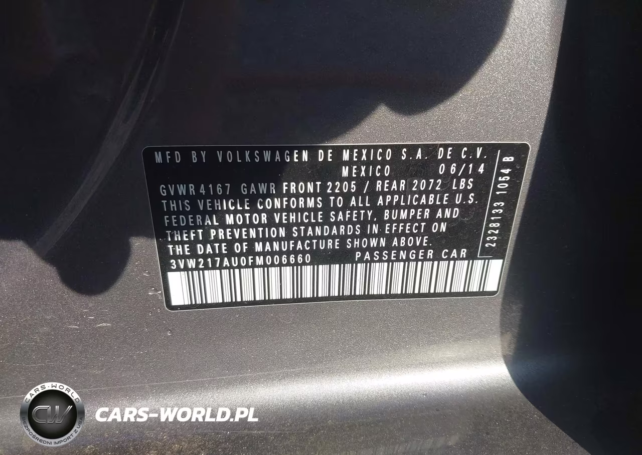 2015 Volkswagen Golf Tsi Sel 4-Door VIN:3VW217AU0FM006660 - 9