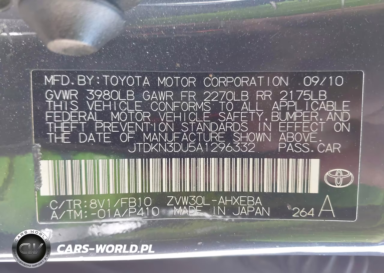 2010 Toyota Prius Iii VIN:JTDKN3DU5A1296332 - 9