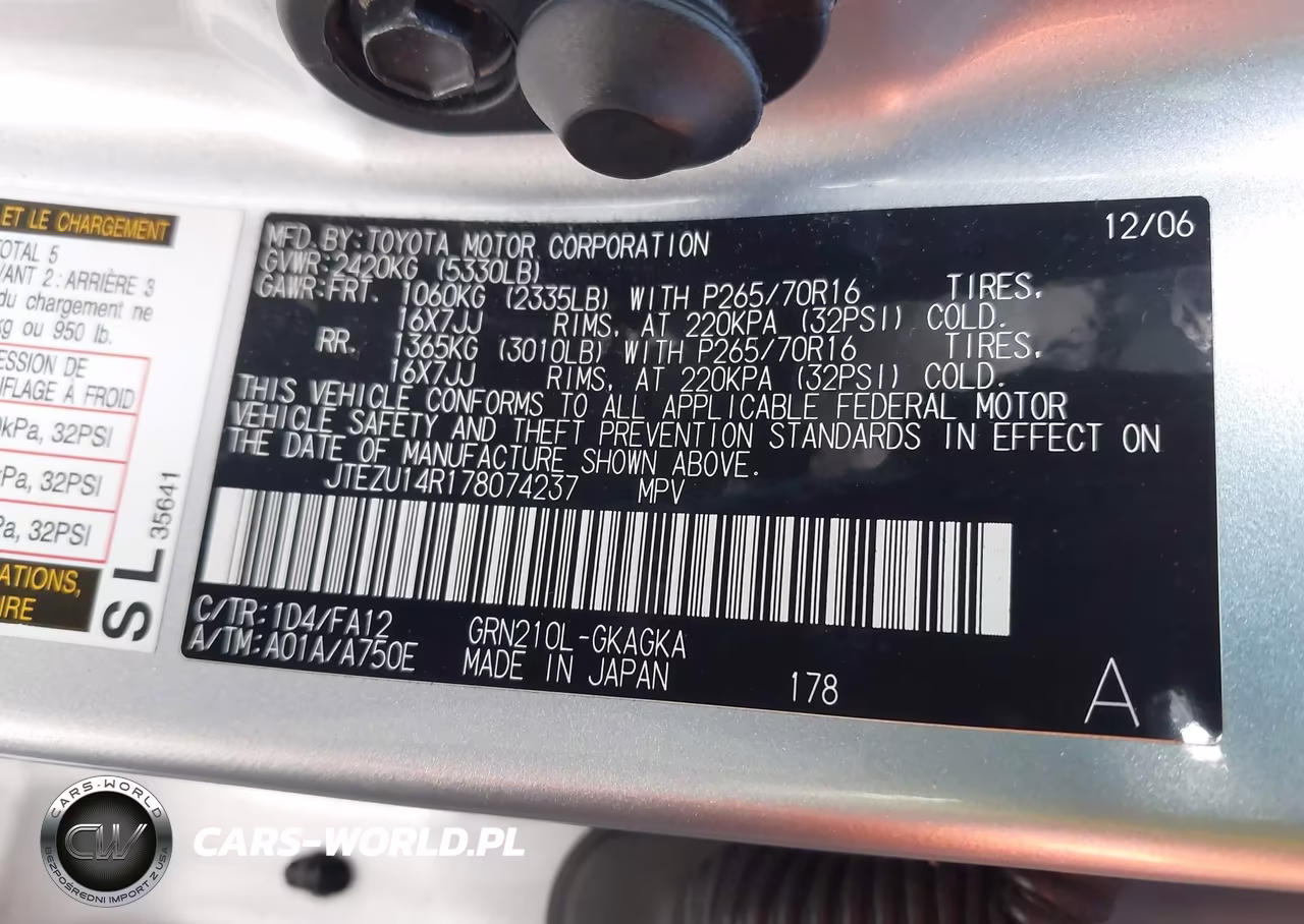 2007 Toyota 4Runner Sr5 V6 VIN:JTEZU14R178074237 - 17
