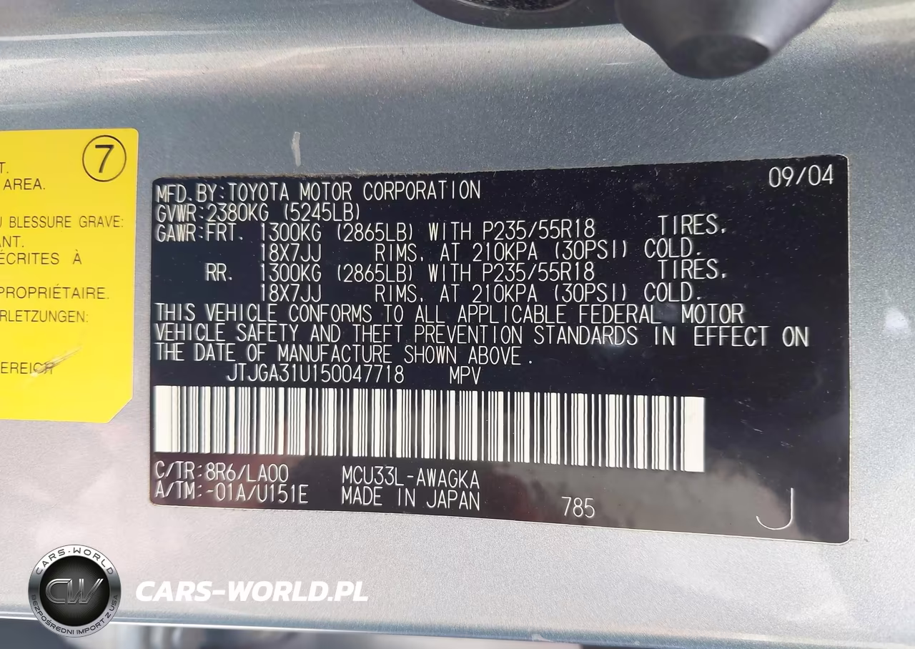 2005 Lexus Rx 330 VIN:JTJGA31U150047718 - 9
