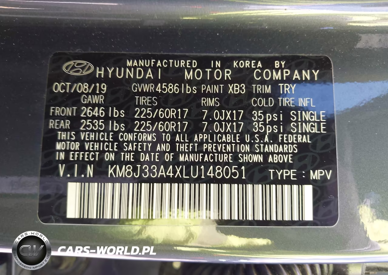 2020 Hyundai Tucson Value VIN:KM8J33A4XLU148051 - 9