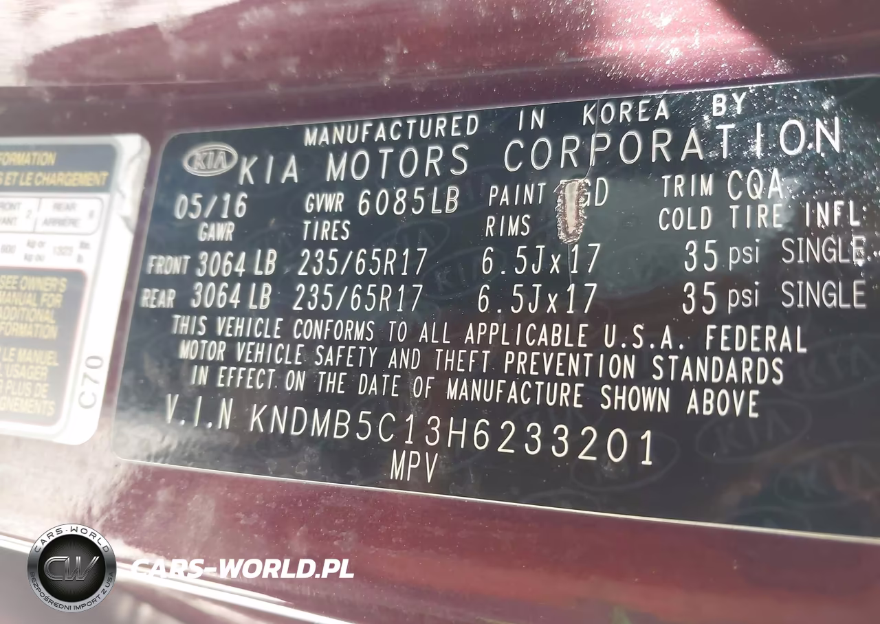 2017 Kia Sedona Lx VIN:KNDMB5C13H6233201 - 9