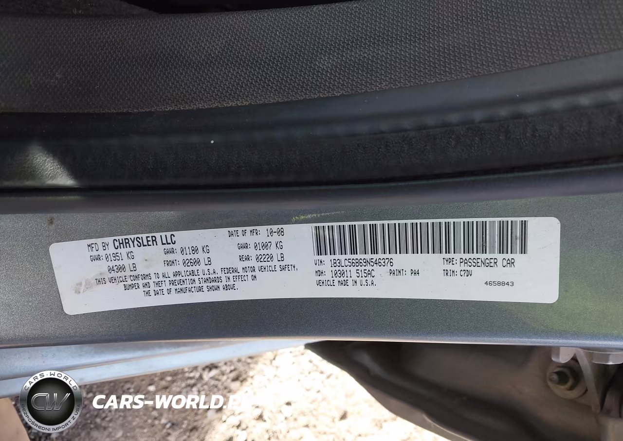 2009 Dodge Avenger Sxt VIN:1B3LC56B69N546376 - 9
