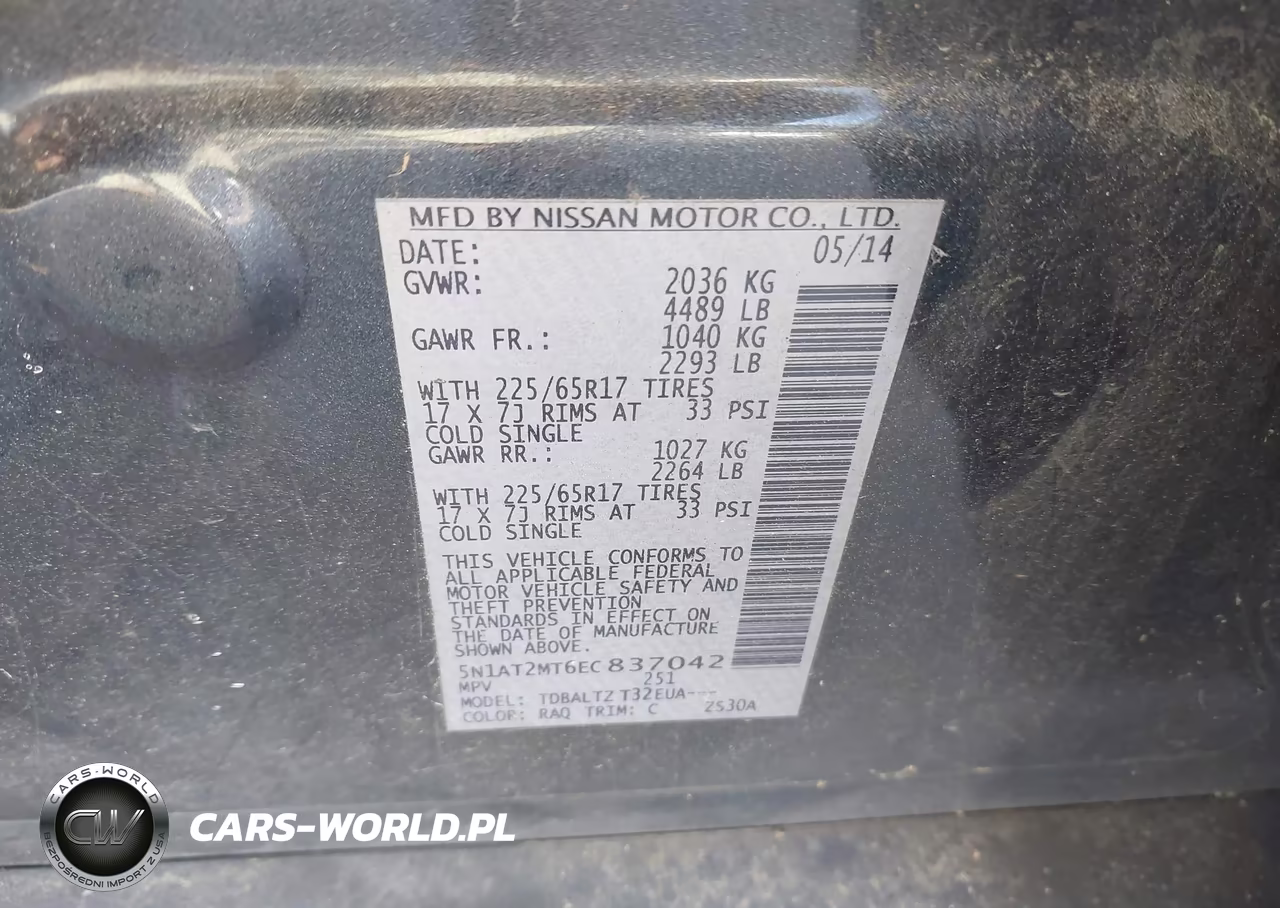 2014 Nissan Rogue Sv VIN:5N1AT2MT6EC837042 - 9