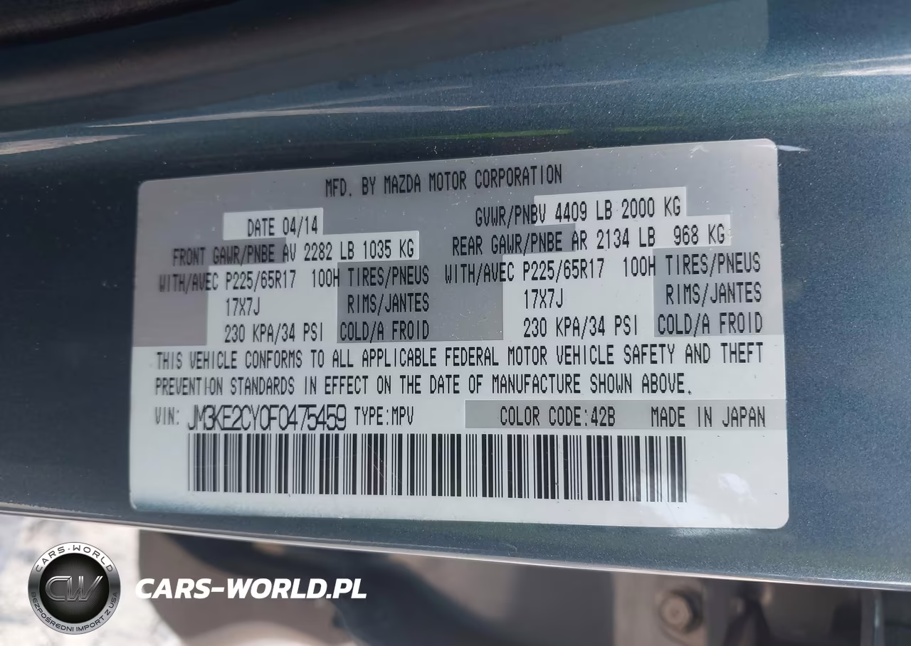 2015 Mazda Cx-5 Touring VIN:JM3KE2CY0F0475459 - 9