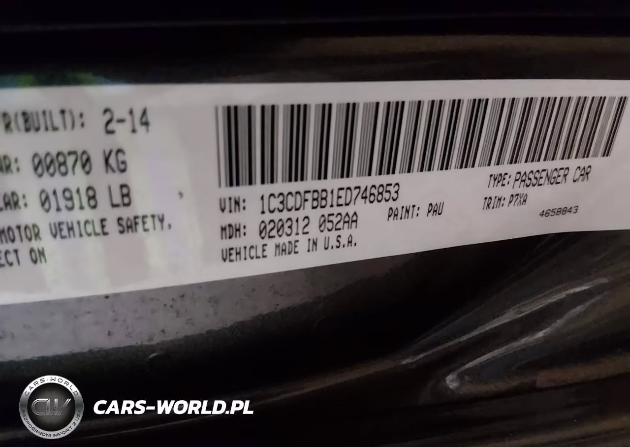 2014 Dodge Dart Sxt VIN:1C3CDFBB1ED746853 - 9