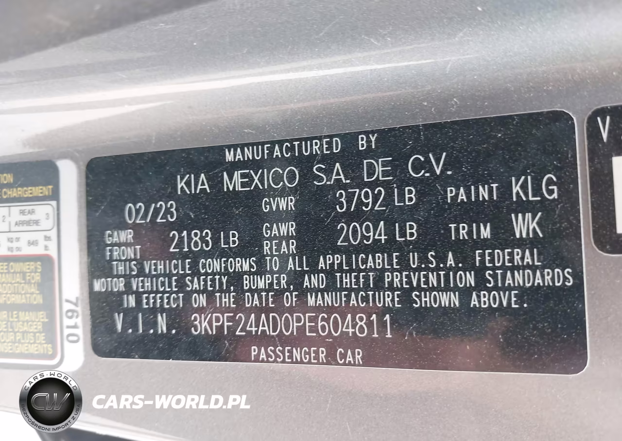 2023 Kia Forte Lxs VIN:3KPF24AD0PE604811 - 9