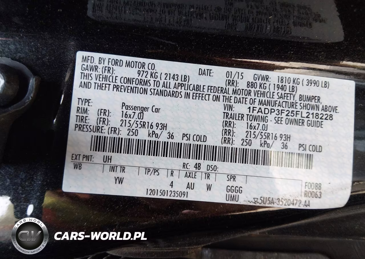 2015 Ford Focus Se VIN:1FADP3F25FL218228 - 9