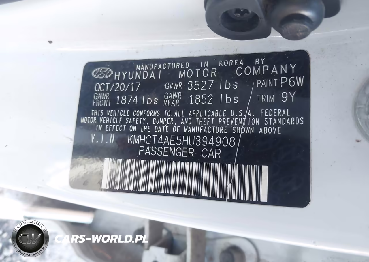 2017 Hyundai Accent Se VIN:KMHCT4AE5HU394908 - 9