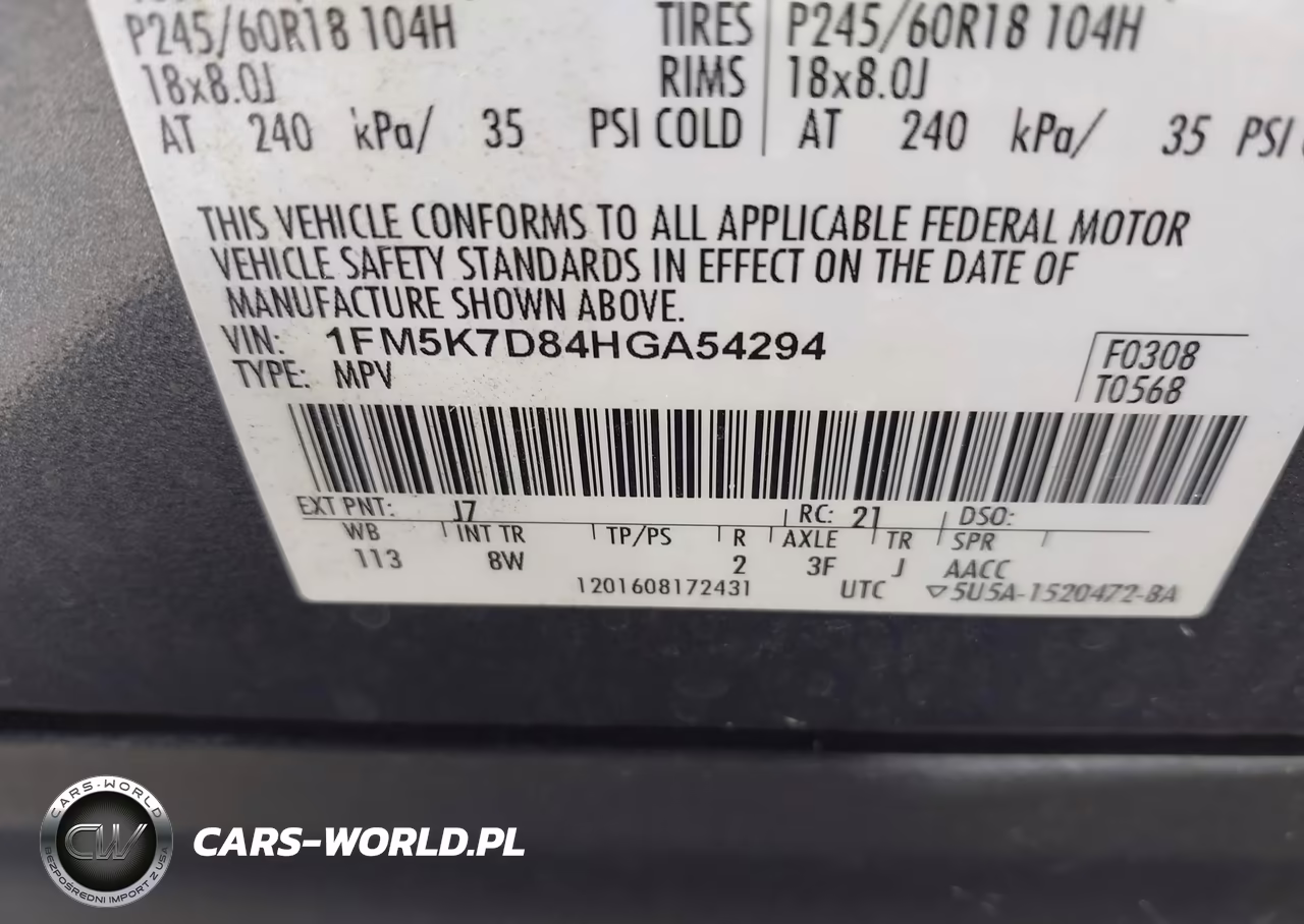 2017 Ford Explorer Xlt VIN:1FM5K7D84HGA54294 - 9