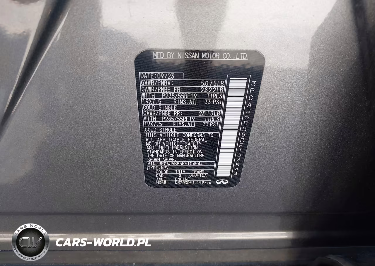 2024 Infiniti Qx50 Luxe Awd VIN:3PCAJ5BB5RF104544 - 9
