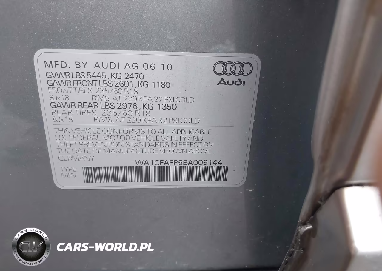 2011 Audi Q5 2.0T Premium VIN:WA1CFAFP5BA009144 - 9
