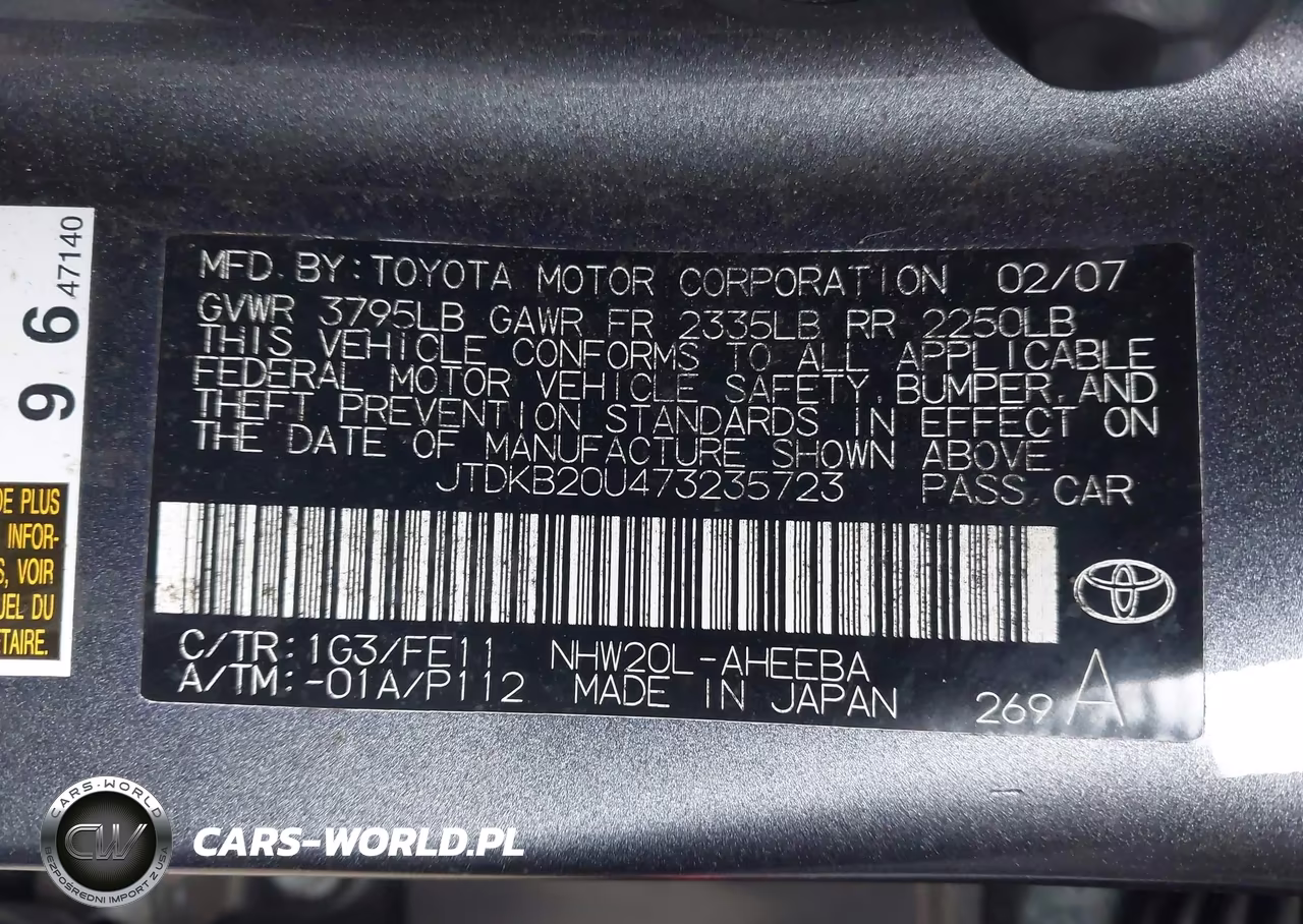 2007 Toyota Prius Touring VIN:JTDKB20U473235723 - 9