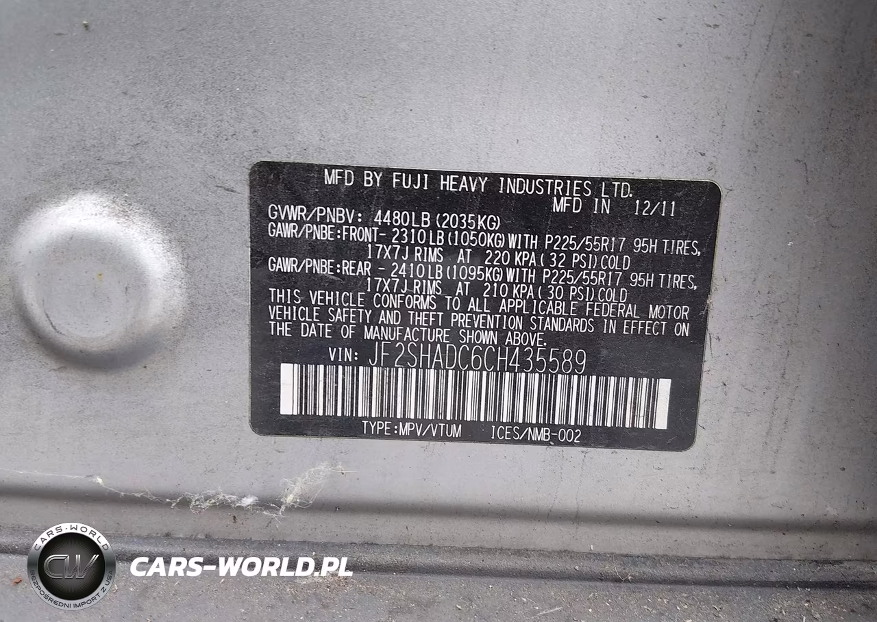 2012 Subaru Forester 2.5X Premium VIN:JF2SHADC6CH435589 - 9