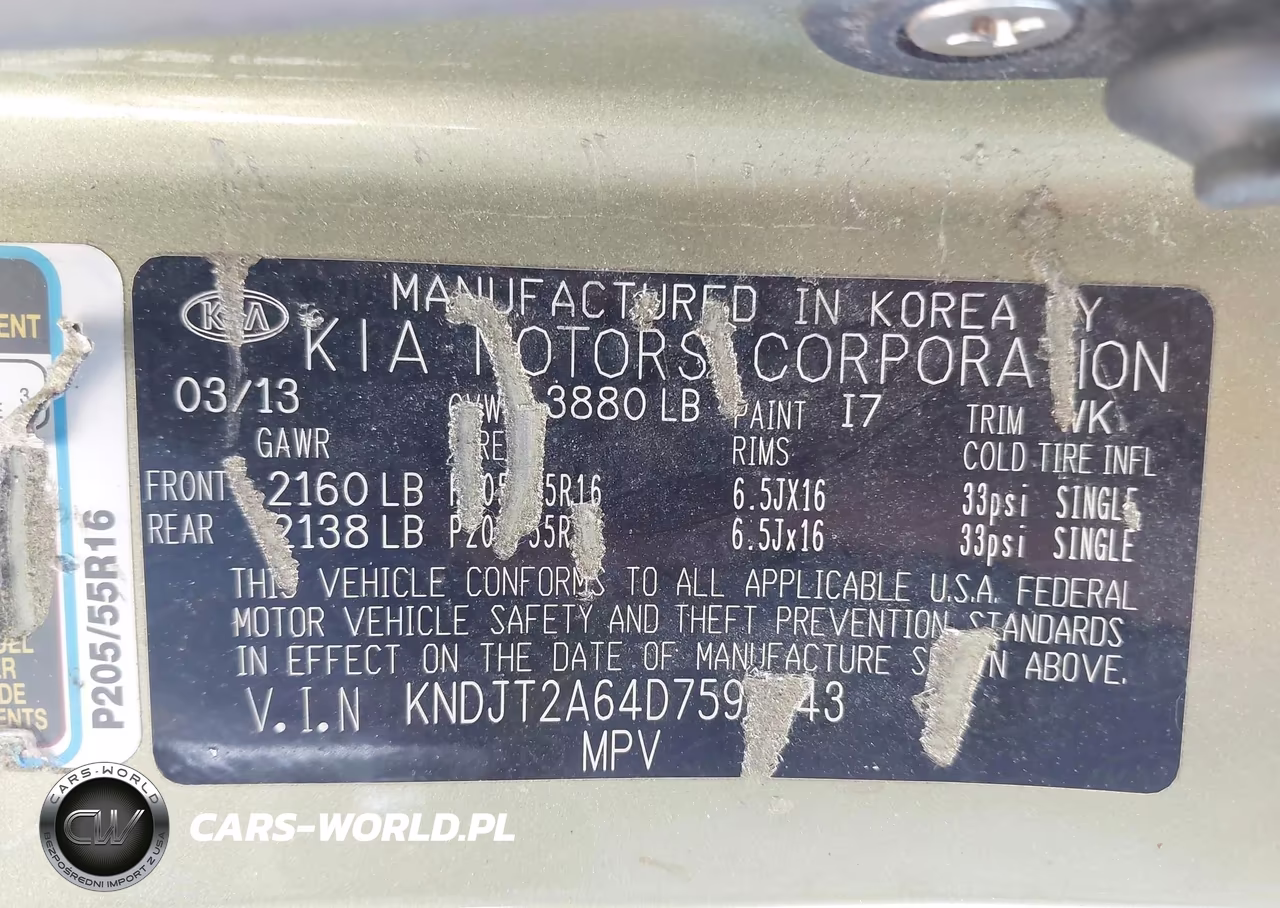 2013 Kia Soul + VIN:KNDJT2A64D7598343 - 9