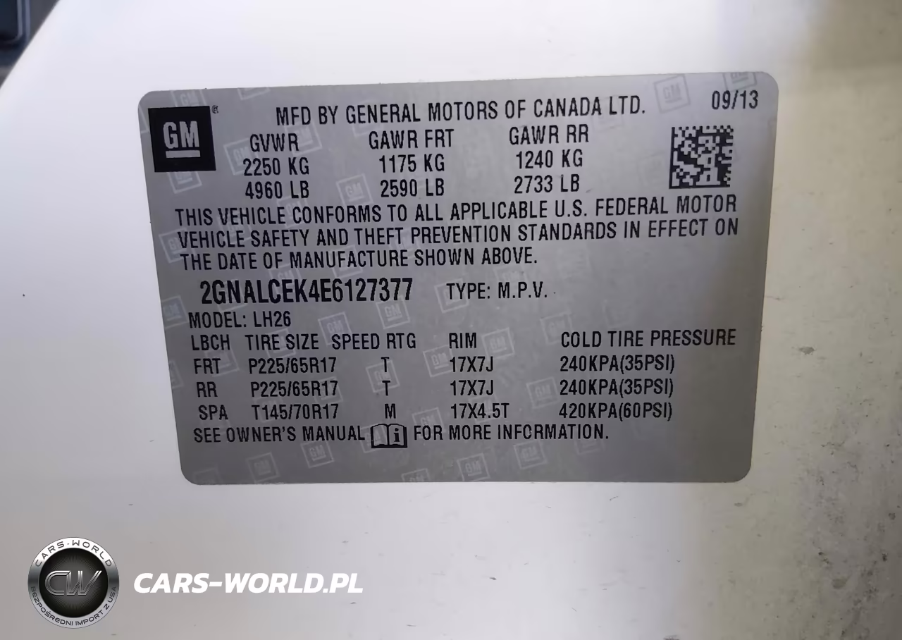 2014 Chevrolet Equinox 2Lt VIN:2GNALCEK4E6127377 - 9