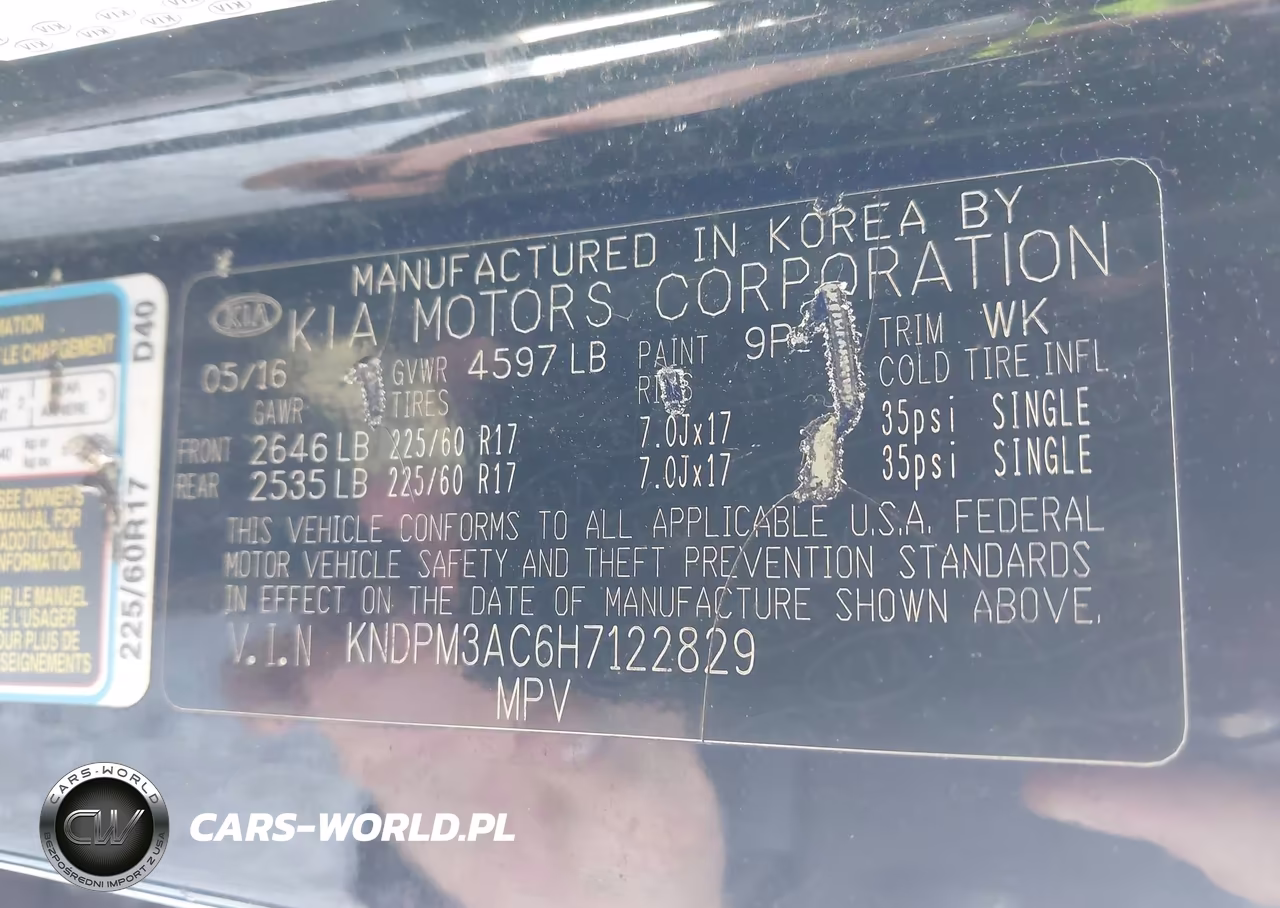 2017 Kia Sportage Lx VIN:KNDPM3AC6H7122829 - 9
