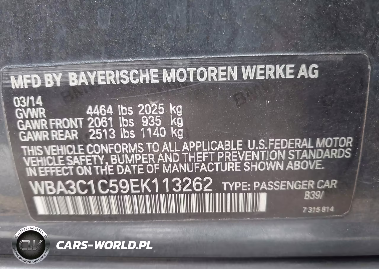 2014 BMW 328I VIN:WBA3C1C59EK113262 - 9
