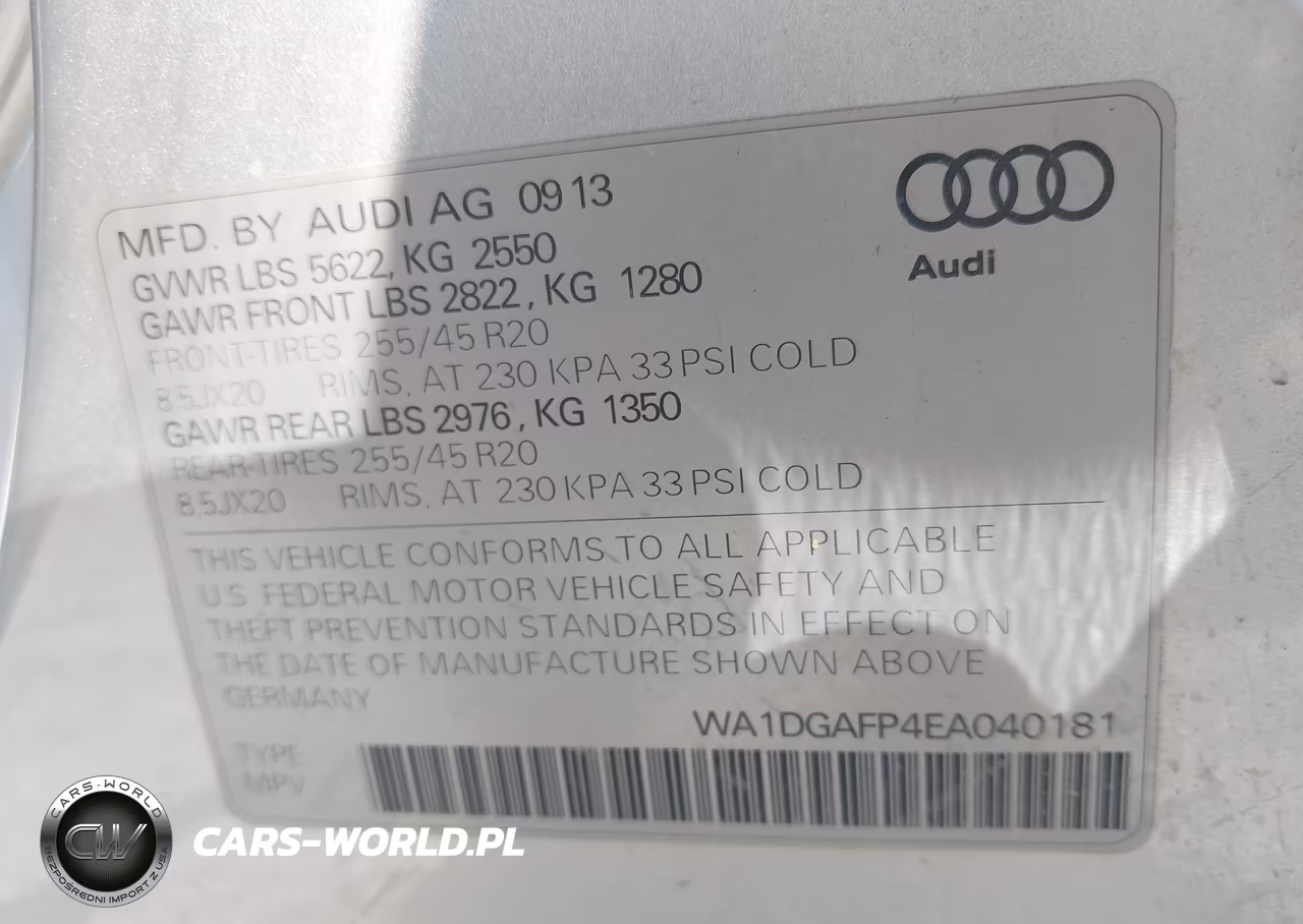 2014 Audi Q5 3.0T Premium Plus VIN:WA1DGAFP4EA040181 - 9
