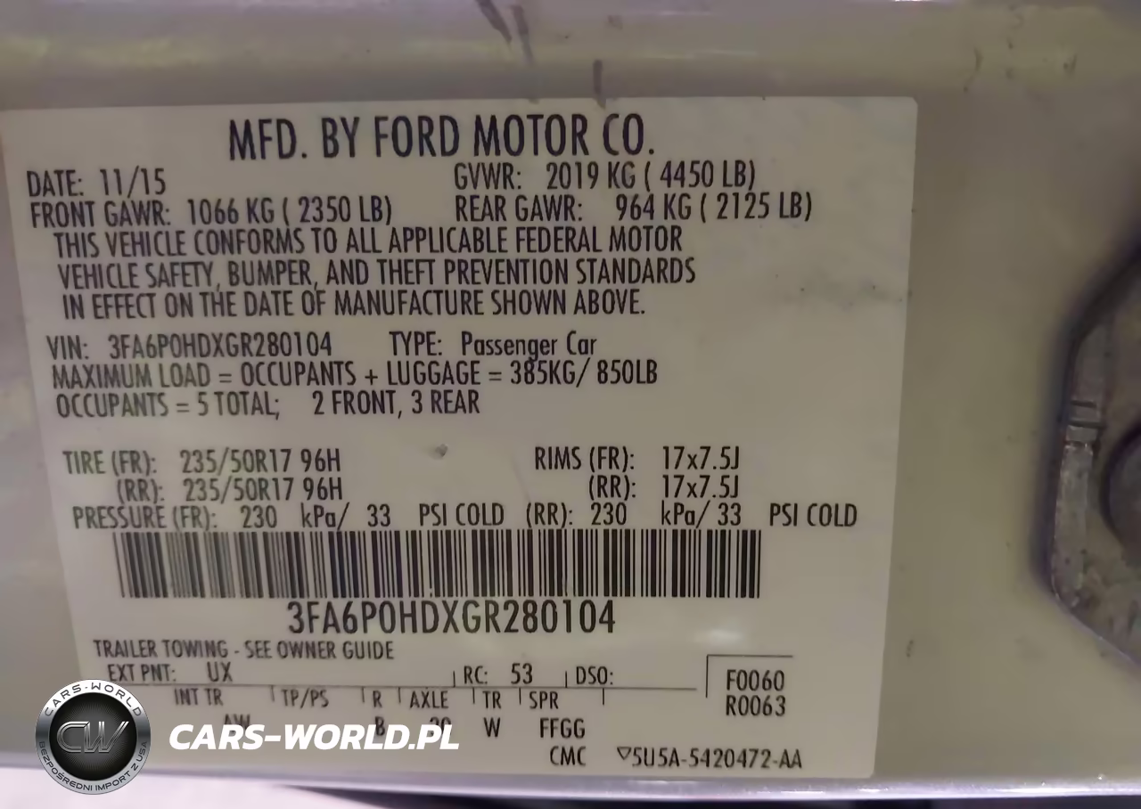2016 Ford Fusion Se VIN:3FA6P0HDXGR280104 - 9