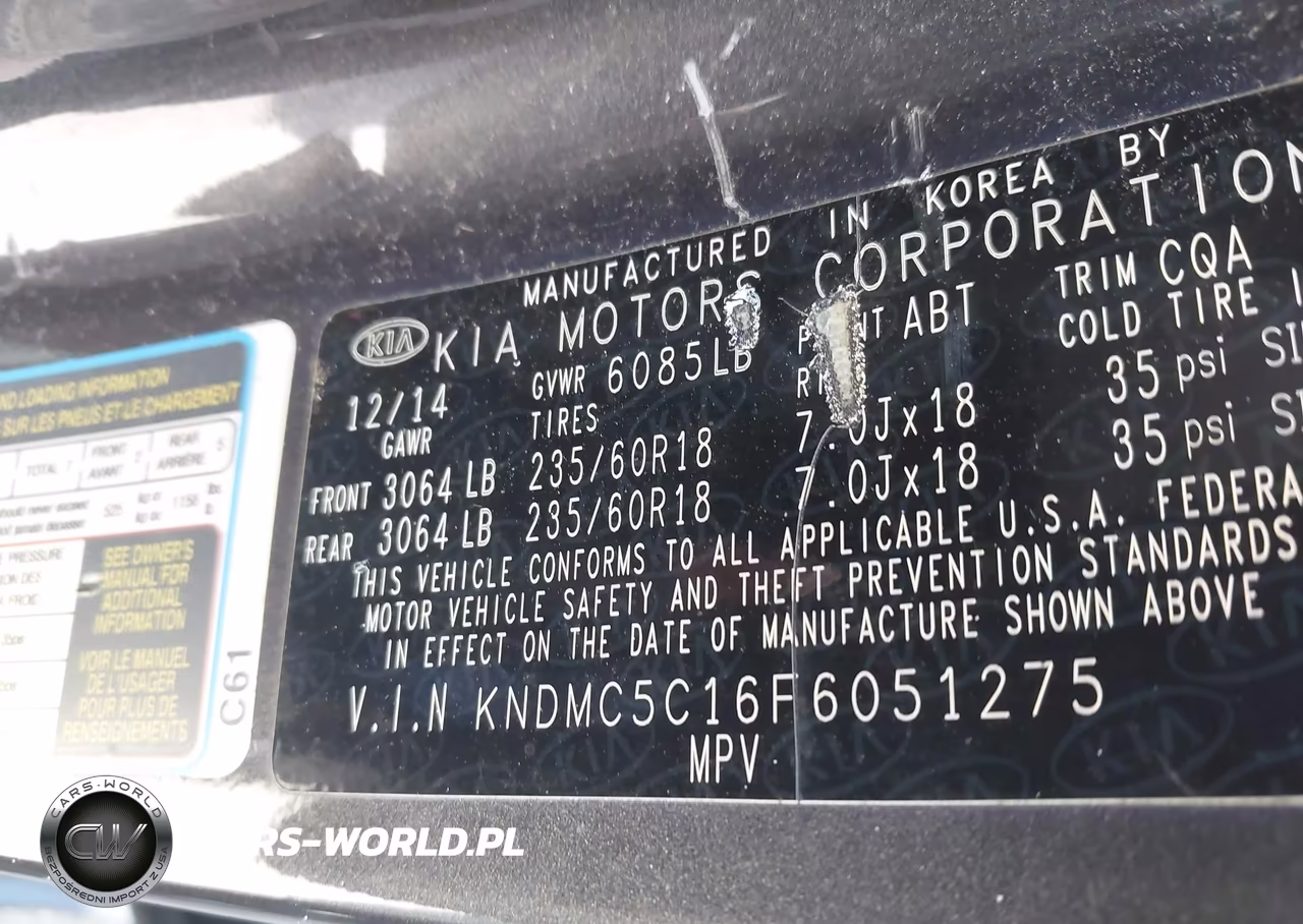 2015 Kia Sedona Sx VIN:KNDMC5C16F6051275 - 9