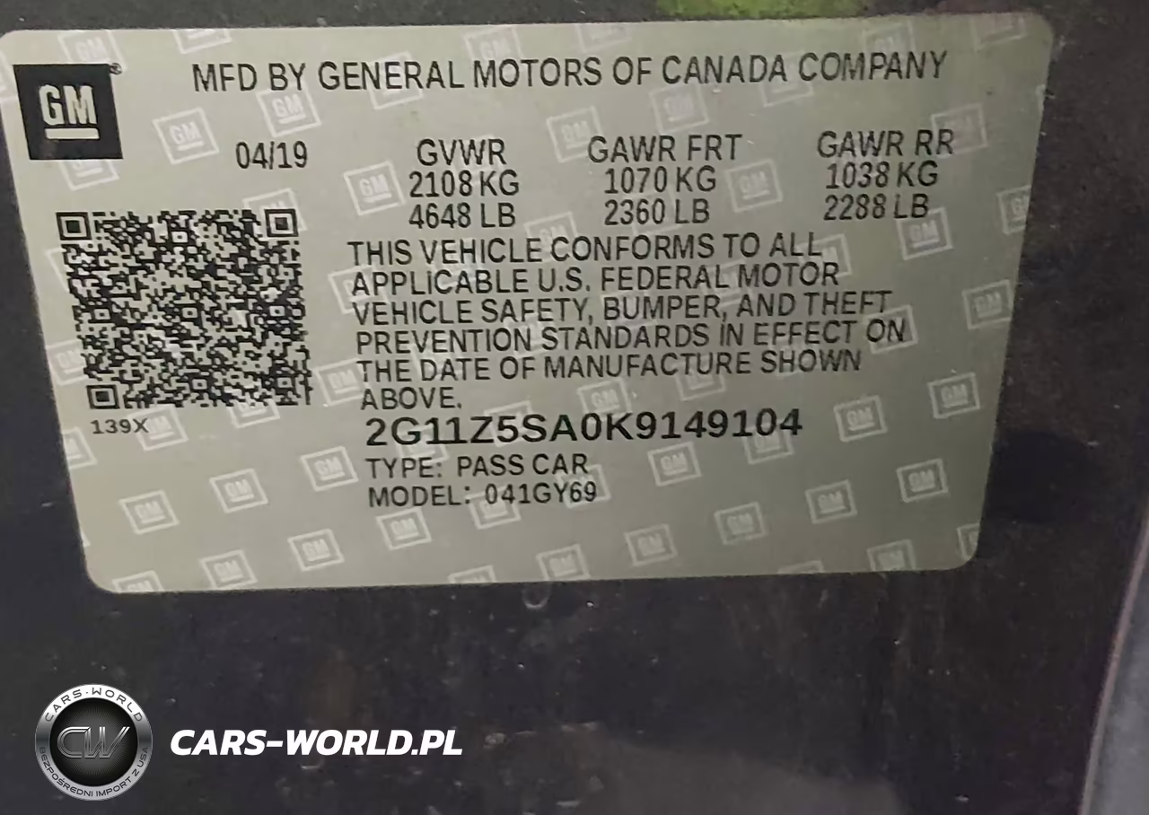 2019 Chevrolet Impala Lt VIN:2G11Z5SA0K9149104 - 9