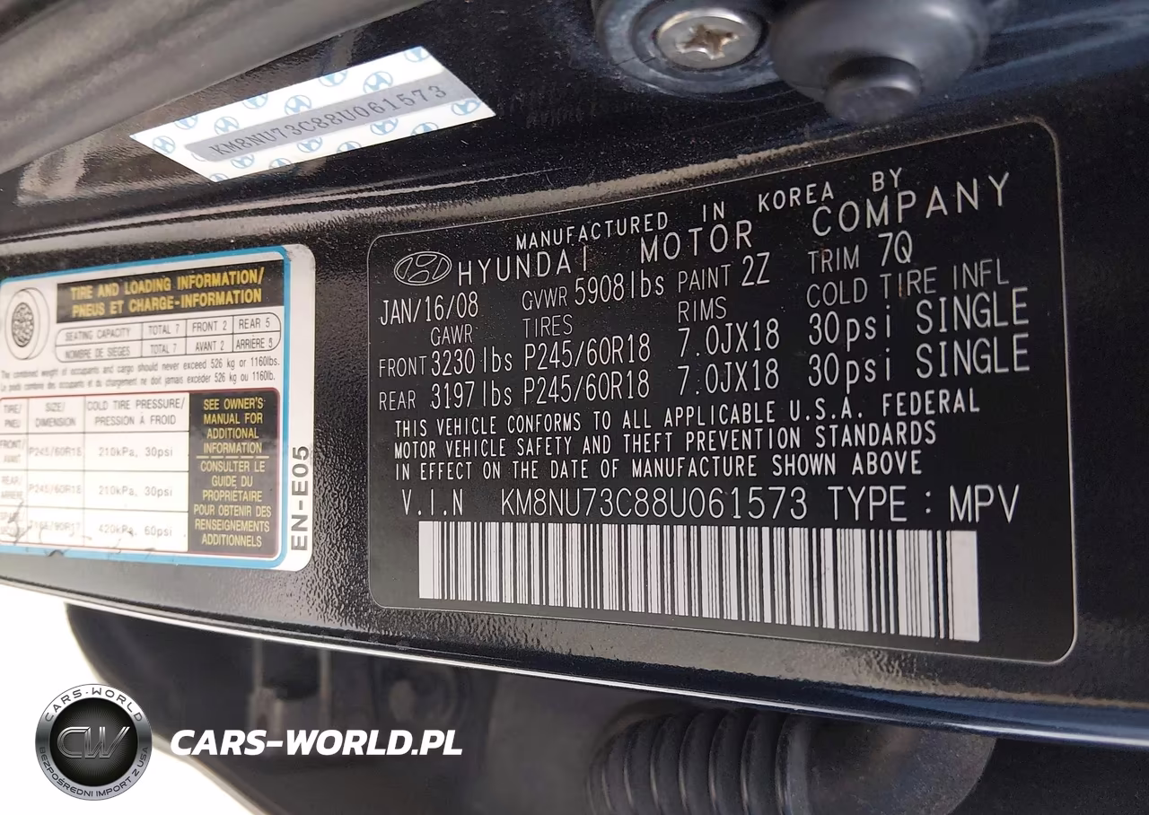 2008 Hyundai Veracruz Gls-Limited-Se VIN:KM8NU73C88U061573 - 9
