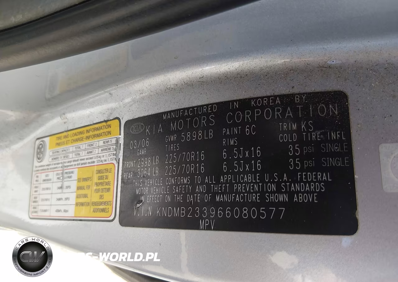 2006 Kia Sedona Ex-Lx VIN:KNDMB233966080577 - 9