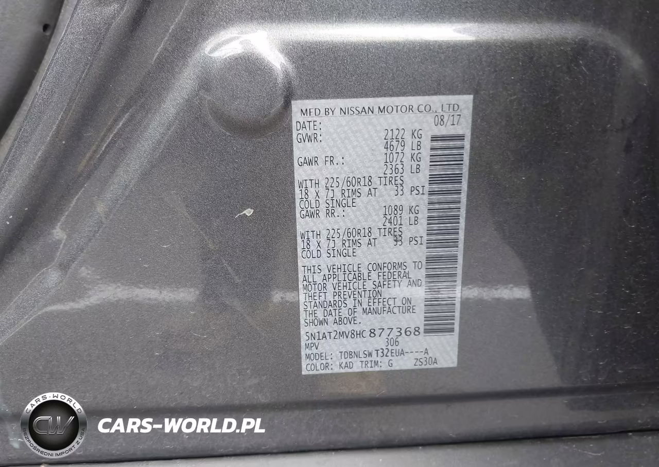 2017 Nissan Rogue Sl VIN:5N1AT2MV8HC877368 - 9