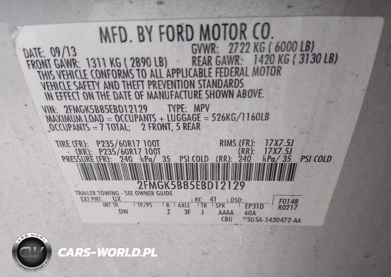 2014 Ford Flex Se VIN:2FMGK5B85EBD12129 - 9