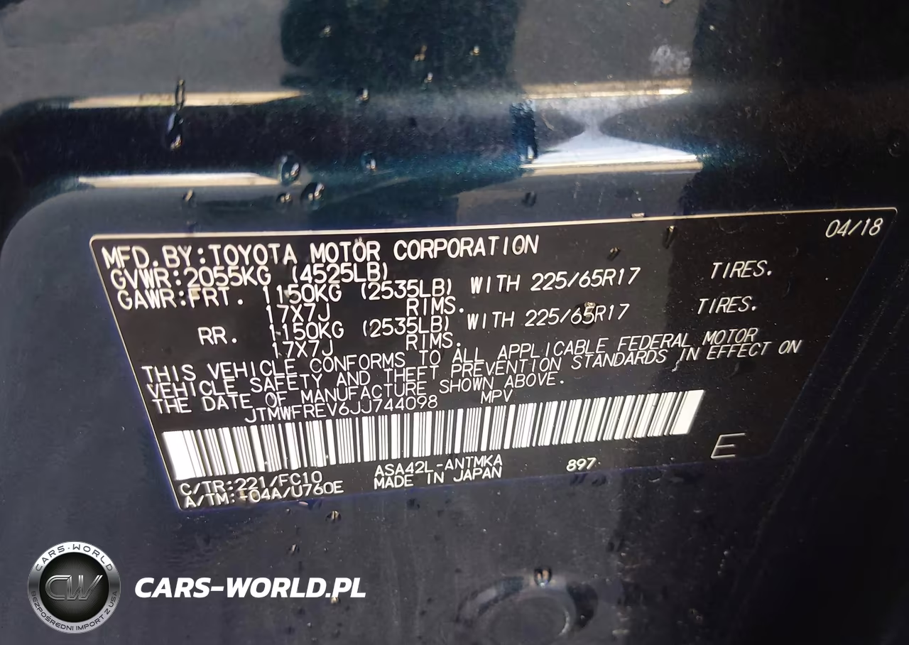 2018 Toyota Rav4 Xle VIN:JTMWFREV6JJ744098 - 9