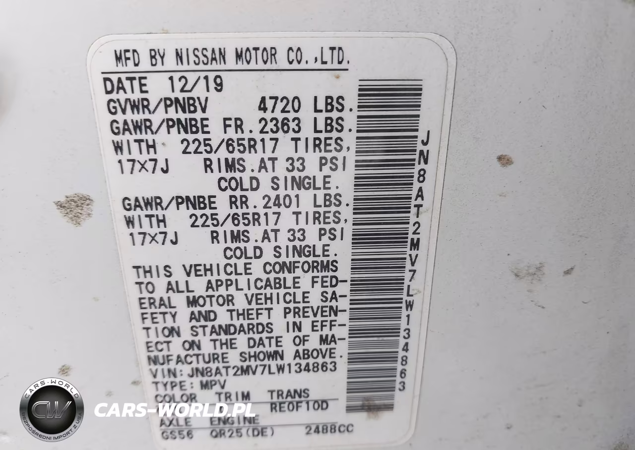 2020 Nissan Rogue Sv Intelligent Awd VIN:JN8AT2MV7LW134863 - 9