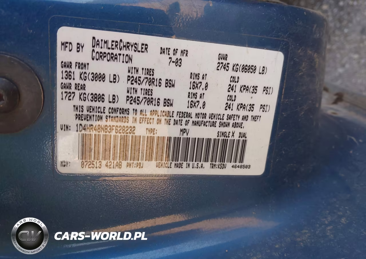 2003 Dodge Durango Slt VIN:1D4HR48N83F628232 - 9