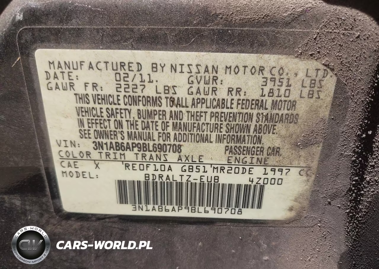 2011 Nissan Sentra 2.0S VIN:3N1AB6AP9BL690708 - 9