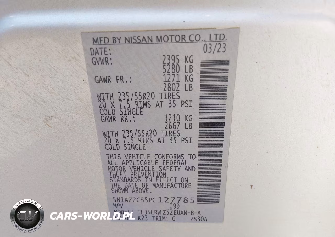 2023 Nissan Murano Sl Intelligent Awd VIN:5N1AZ2CS5PC127785 - 9