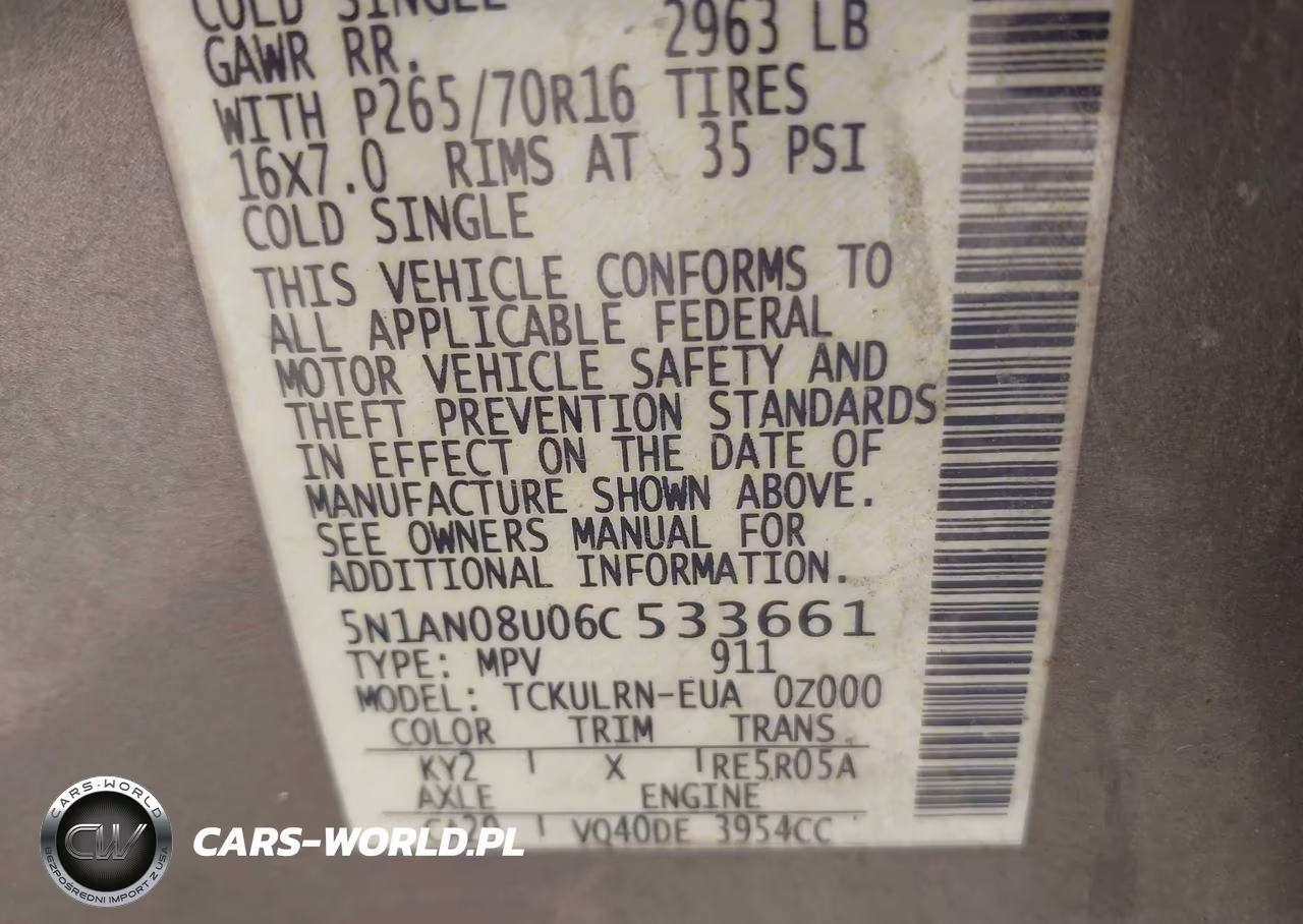2006 Nissan Xterra S VIN:5N1AN08U06C533661 - 9