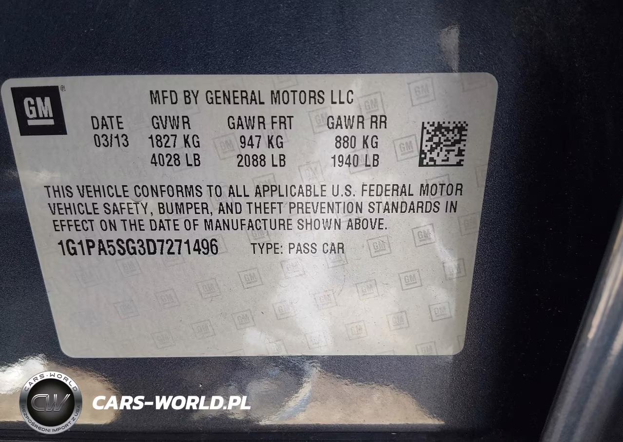 2013 Chevrolet Cruze Ls Auto VIN:1G1PA5SG3D7271496 - 9