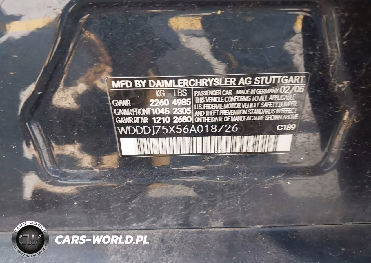 2006 Mercedes-Benz Cls 500 VIN:WDDDJ75X56A018726 - 9