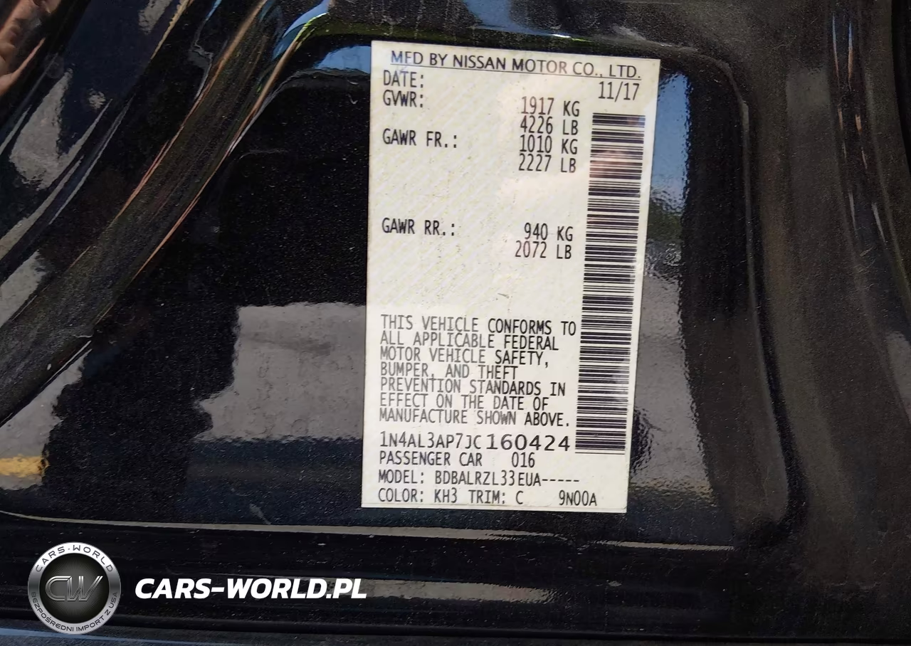 2018 Nissan Altima 2.5 Sl VIN:1N4AL3AP7JC160424 - 9