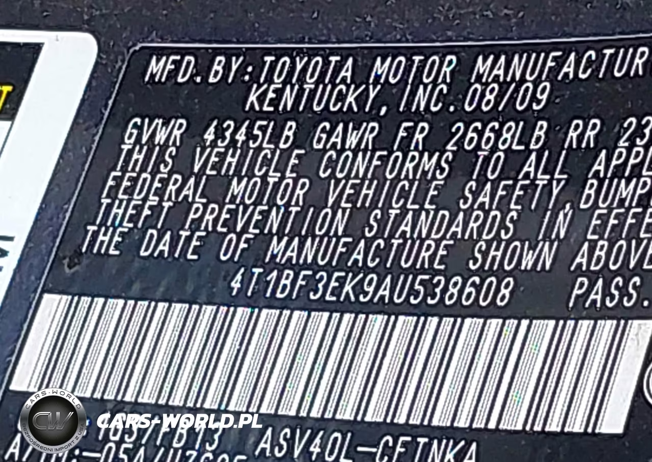 2010 Toyota Camry Le VIN:4T1BF3EK9AU538608 - 9