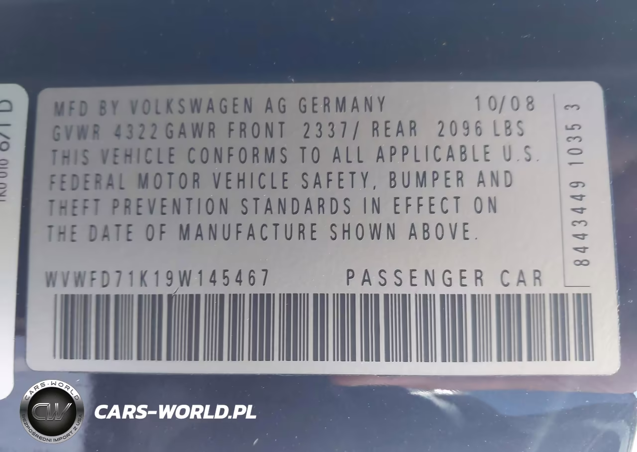 2009 Volkswagen Gti 2-Door VIN:WVWFD71K19W145467 - 9