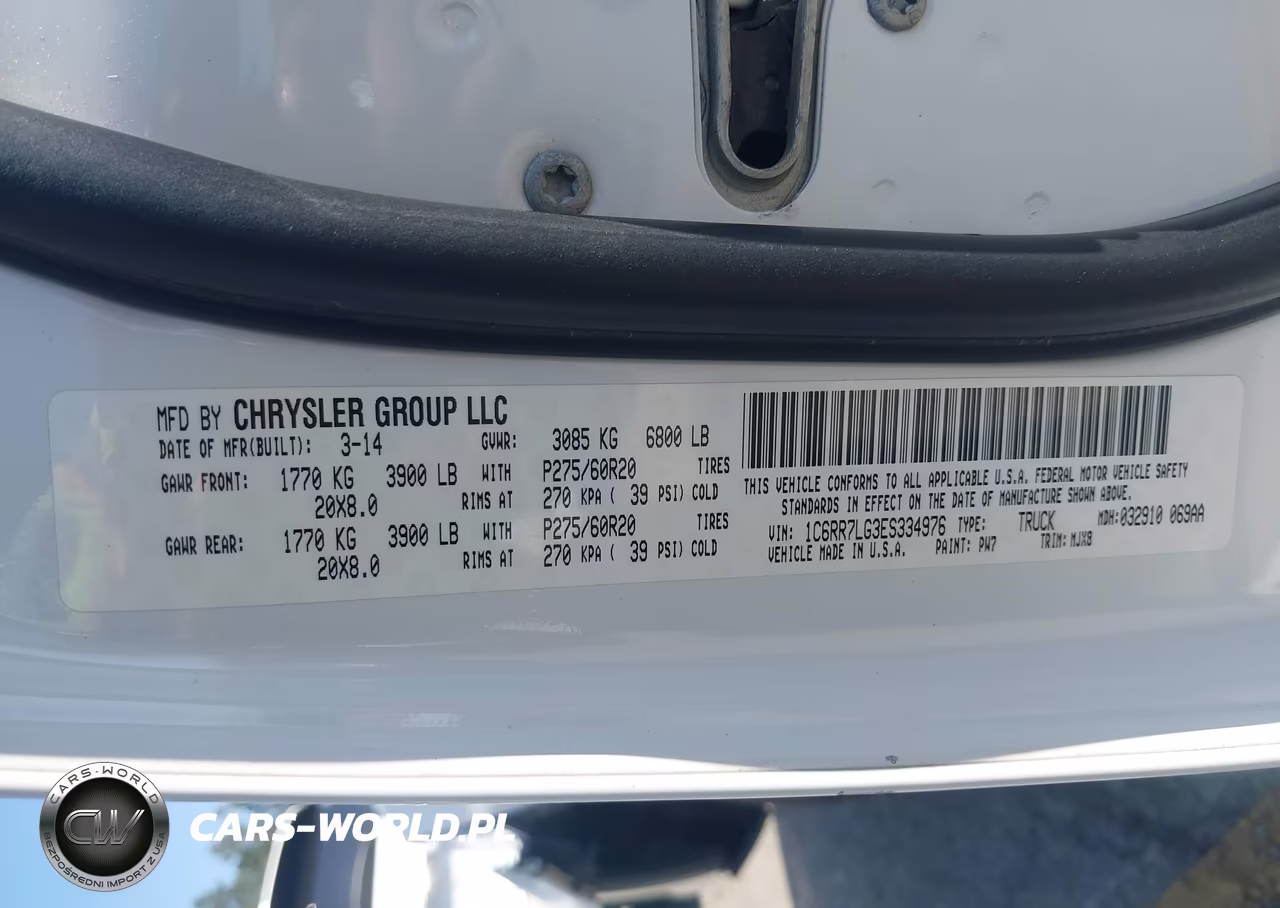 2014 Ram 1500 Big Horn VIN:1C6RR7LG3ES334976 - 9