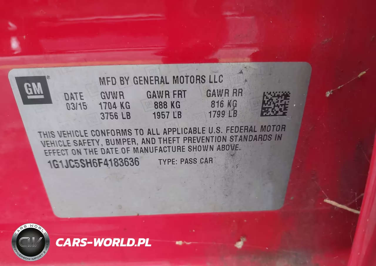 2015 Chevrolet Sonic Lt Auto VIN:1G1JC5SH6F4183636 - 9