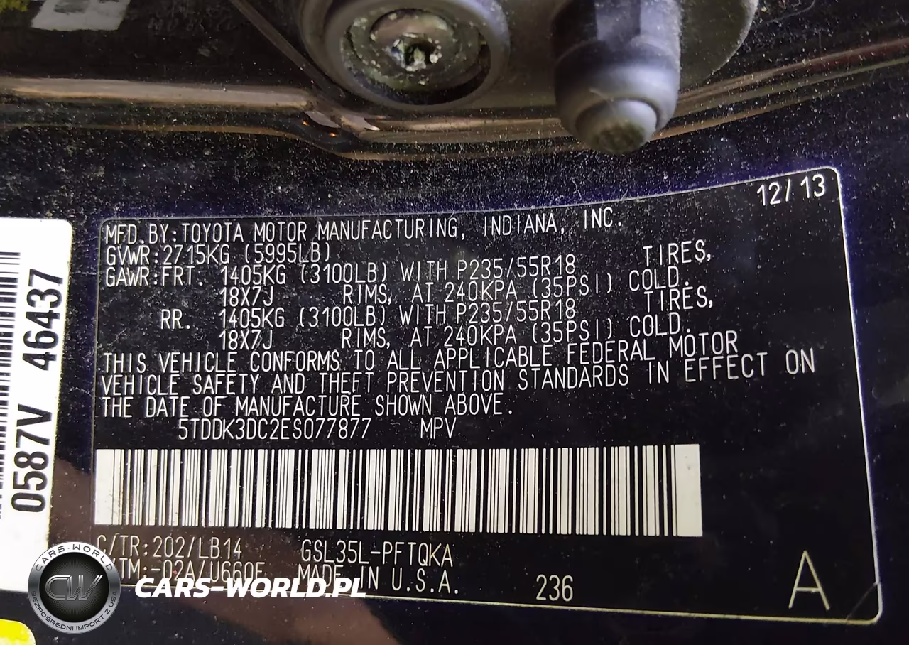 2014 Toyota Sienna Xle 7 Passenger VIN:5TDDK3DC2ES077877 - 9