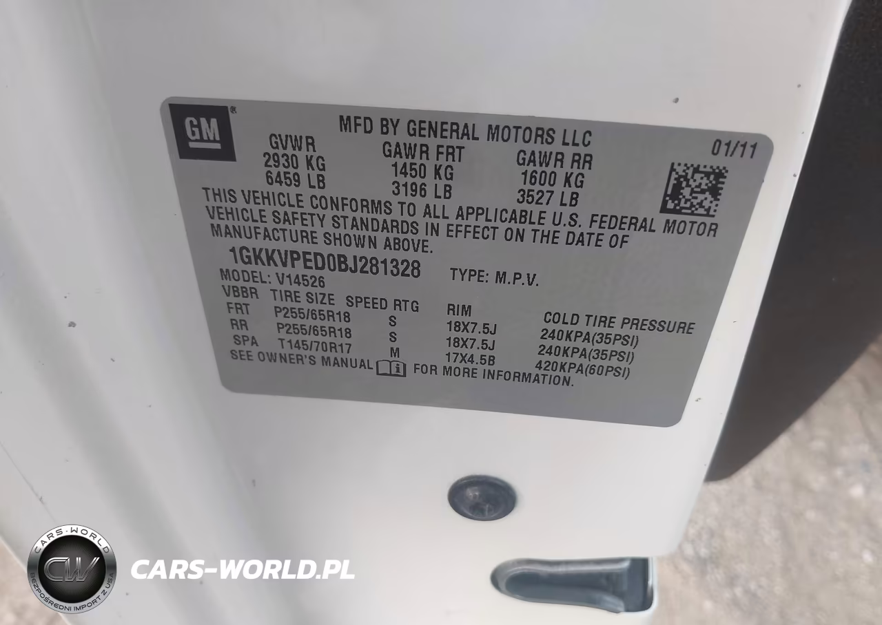 2011 GMC Acadia Sle VIN:1GKKVPED0BJ281328 - 9