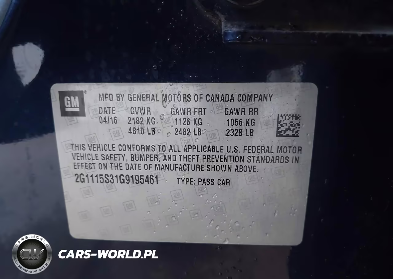 2016 Chevrolet Impala 2Lt VIN:2G1115S31G9195461 - 9