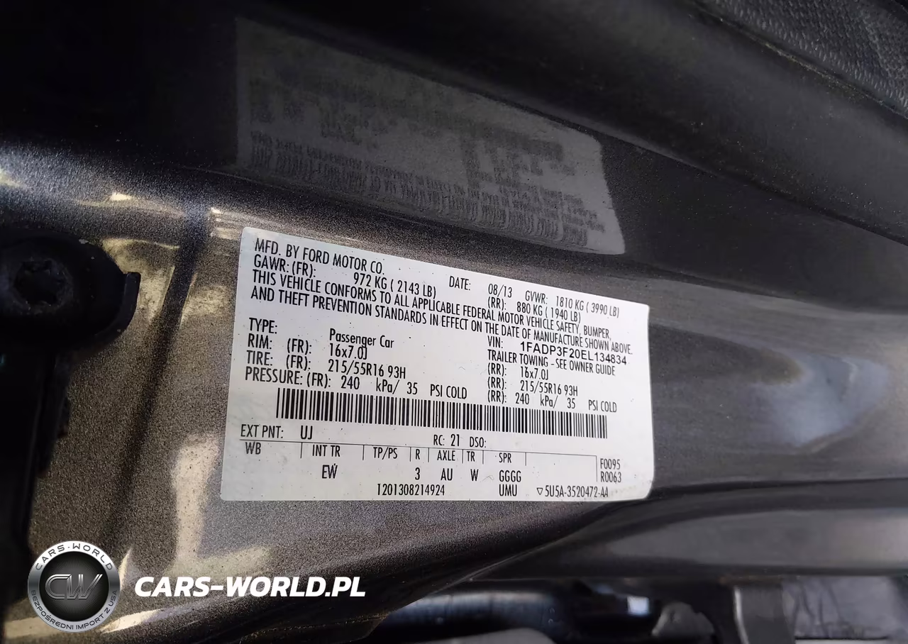 2014 Ford Focus Se VIN:1FADP3F20EL134834 - 9
