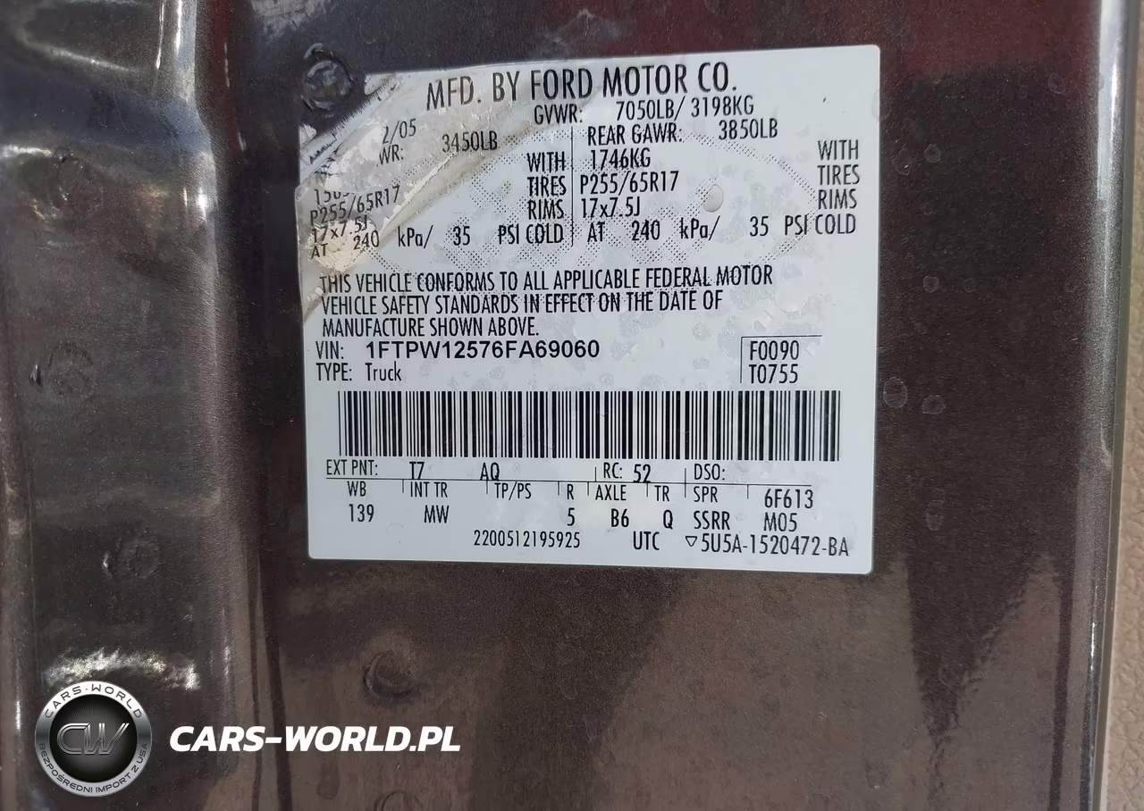 2006 Ford F-150 Lariat-Xlt VIN:1FTPW12576FA69060 - 9