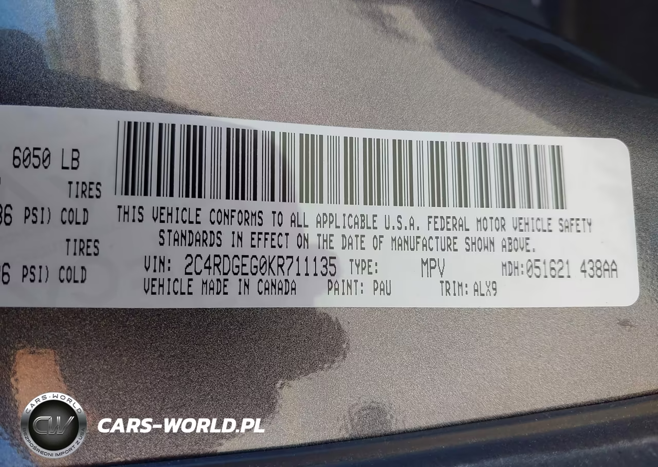 2019 Dodge Grand Caravan Gt VIN:2C4RDGEG0KR711135 - 9