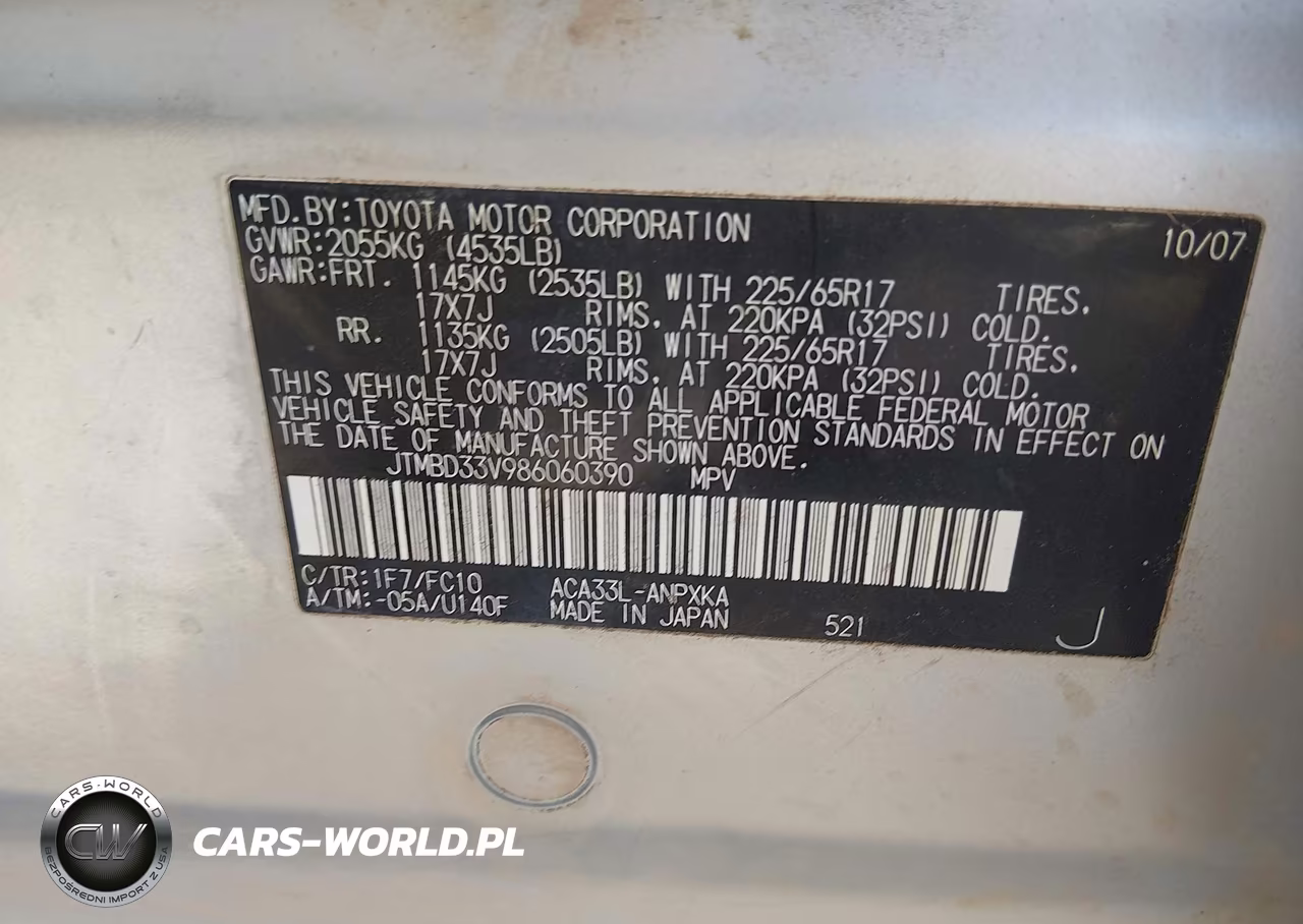 2008 Toyota Rav4 VIN:JTMBD33V986060390 - 9